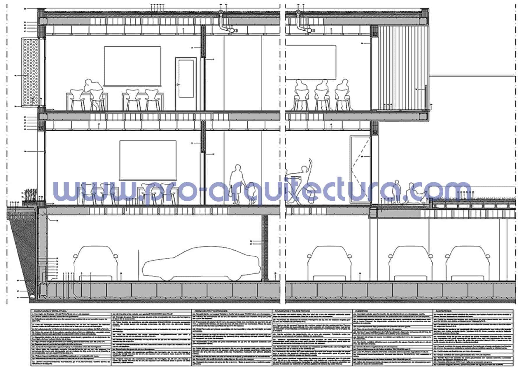 0009-02 Colegio de primaria - Sección y detalles constructivos - Ayuda con la entrega del pfc pfg tfg tfm de arquitectura.